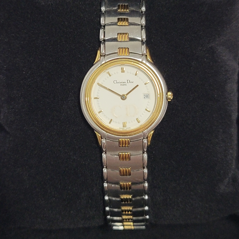 Vintage Christian Dior Two Tone Watch